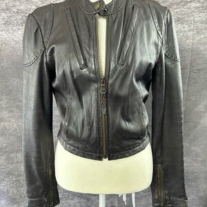 Women's soft dark brown Leather Jacket